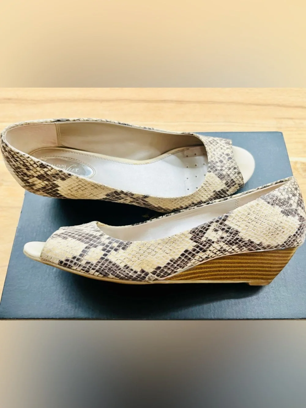 Alfani Peep-Toe Wedge Heels - Women’s Size 8.5